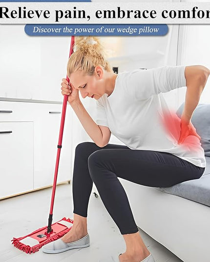 Axelrod 4PCS Orthopedic Bed Wedge Pillow Set, Post Surgery Foam for Back, Neck and Leg Pain Relief Comfortable & Adjustable Ortho Pillows- Anti Snoring, Heartburn, Acid Reflux & GERD Sleeping Grey - LeafyLoom