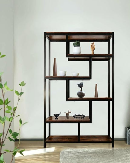 5 Tier Bookshelf Tall Bookcase bookcases and Book Shelves 5 Shelf Bookshelves and bookcases Wide Bookshelf for Bedroom Large Bookshelf Small Bookcase Shelf Book case Book Shelf for office - LeafyLoom