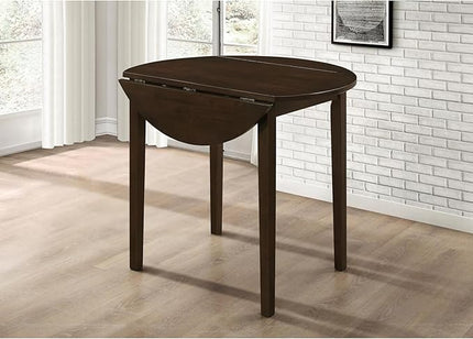 NicBex Small Dining Table for 2 Breakfast Nook Table Set Modern 3-Piece Dining Set with Drop Leaf for Breakfast Nook, Living Room, Small Space, Easy Assembly, Cappuccino - LeafyLoom