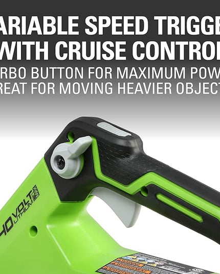 Greenworks 40V Axial Blower (120 MPH / 450 CFM), Tool Only - LeafyLoom