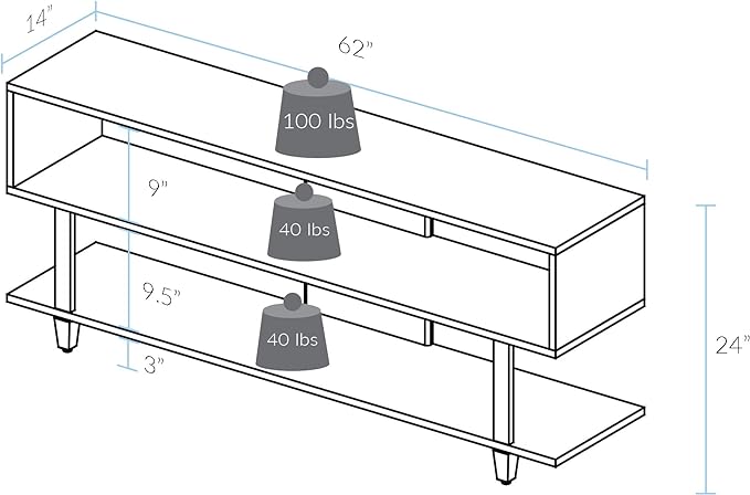 American Trails Creek Solid Wood Tv Stand, Natural Cherry, Black - LeafyLoom