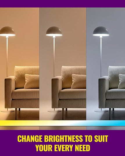 WiZ 65W BR30 Color LED Smart Bulb - Pack of 6 - E26- Indoor - Connects to Your Existing Wi-Fi - Control with Voice or App + Activate with Motion - Matter Compatible WiZConnectedLighting