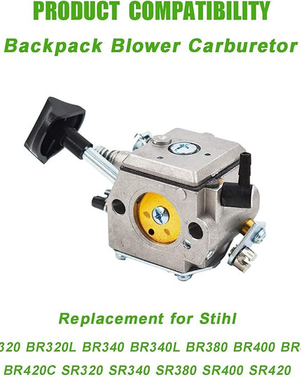 ALL-CARB Carburetor Replacement for Stihl BR400 BR420 BR320 BR380 42031200601 Backpack Blower Carb - LeafyLoom