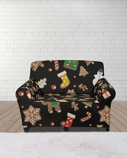FKELYI Christmas Decorations Indoor Furniture Protector Easy Going Stretch Sofa Slipcover Non-Slip Sofa Slipcovers Washable Sofa Couch Cover S FKELYI