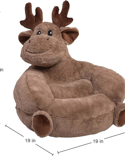 Trend Lab Moose Toddler Chair Plush Character Kids Chair Comfy Furniture Pillow Chair for Boys and Girls, 21 x 19 x 19 inches - LeafyLoom