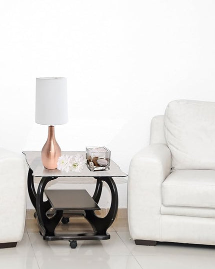 Simple Designs LT3303-RGD Tear Drop Table Lamp, Rose Gold - LeafyLoom