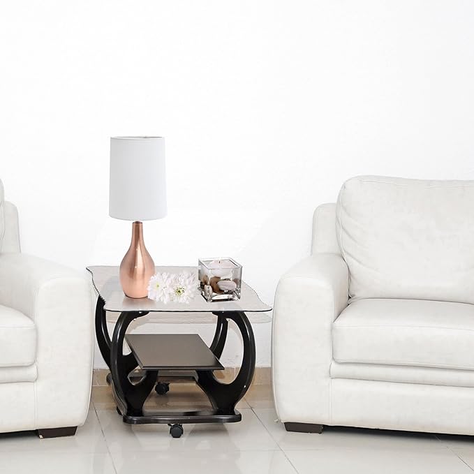 Simple Designs LT3303-RGD Tear Drop Table Lamp, Rose Gold - LeafyLoom