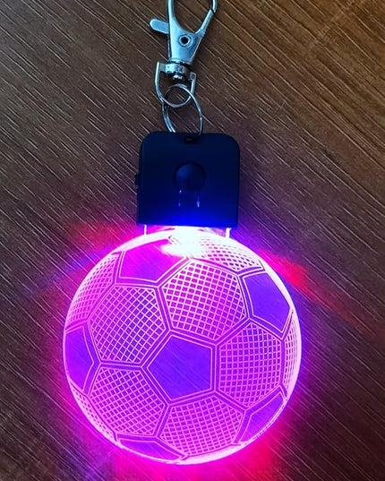 Kids Night Light Soccer 3D Illusion Lamp Soccer Gifts Light Best Gifts for Teen Boys Night Light for Kid Bedroom Room Football Decor with 7 Colors Changing Lights for Birthday, Halloween, Xmas Gift - LeafyLoom