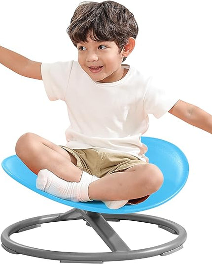Sensory Chair for Kids Autism Sensory Products Sit and Spin Autism Toys Spinning Chair ADHD Chair Swivel Chair Training Body Coordination (Blue) - LeafyLoom