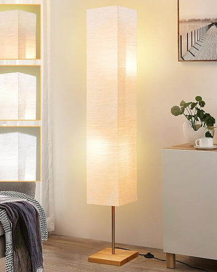 65" Floor Lamp for Living Room, 3 Way Dimmable Led Floor Lamp Column Floor Lamp Standing Lamp Corner Floor Lamp Modern Floor Lamp for Bedroom, Office& Living Room(Bulbs Included) - LeafyLoom