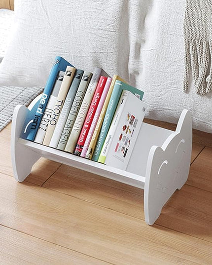 kids Bookshelf, Desktop Bookshelf, Tilted Mini Bookshelf for Desk, Tabletop Bookshelf, Book Shelf for Books Magazine CD, Tiny Bookshelf and Storage Rack in Living Room/Office/Home. - LeafyLoom