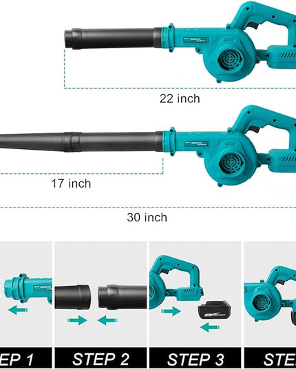 Cordless Leaf Blower for Makita 18V Battery for Lawn Care Leaf Blowing, Car, Corner Dust Clearing(Tool Only,No Battery) - LeafyLoom