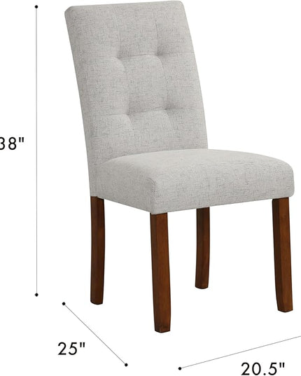 HomePop Classic Parsons Dining Chairs, Pack of 2, Slate Gray Woven - LeafyLoom
