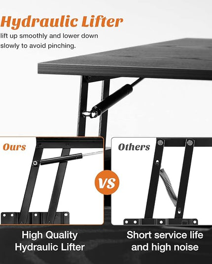 Sweetcrispy Coffee Table Black, Lift Top Coffee Tables for Living Room, Small Rising Wooden Dining Center Tables with Storage Shelf and Hidden Compartment - LeafyLoom