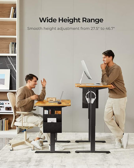 Marsail Standing Desk Adjustable Height, Electric Standing Desk, Stand up Desk with Storage Bag,Headphone Hook for Computer Workstations Desk Memory Preset,63x24 inches - LeafyLoom