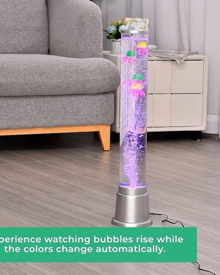 Shop LC Electric Jellyfish Lamp Artificial Fake Fish Tank Aquarium Lamp with Sensory Bubble Tube Lamp Night Light Sensory Lamp Jellyfish Lava Lamp - 1.90 FT Birthday Gifts - LeafyLoom