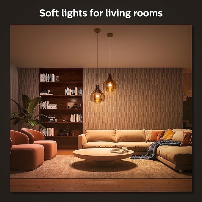 Philips Hue Smart 60W A19 LED Bulb - Soft Warm White Light - 2 Pack - 800LM - E26 - Indoor - Control with Hue App - Works with Alexa, Google Assistant and Apple Homekit PhilipsHue