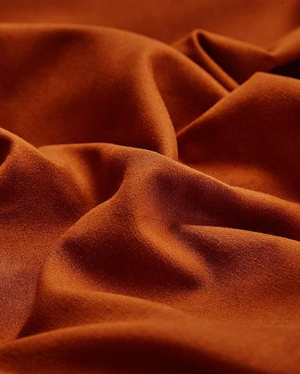 Rust Comforter Sets Burnt Orange Bedding Set King Reddish Caramel Color Terracotta Bed Set 3 Pieces Women Lightweight Solid Burnt Orange Color Blanket Rust Quilts Set Breathable Bed Comforter - LeafyLoom