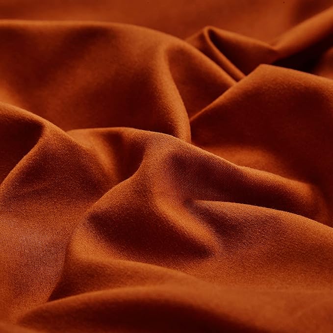Rust Comforter Sets Burnt Orange Bedding Set King Reddish Caramel Color Terracotta Bed Set 3 Pieces Women Lightweight Solid Burnt Orange Color Blanket Rust Quilts Set Breathable Bed Comforter - LeafyLoom