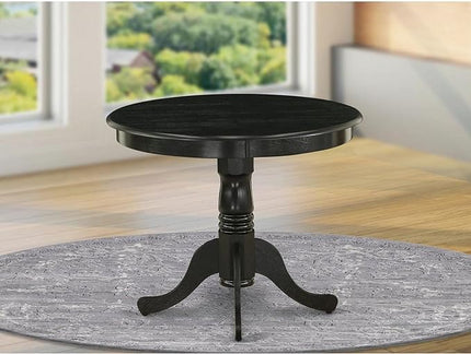East West Furniture Kitchen Table, 36x36 Inch, ANT-ABK-TP - LeafyLoom