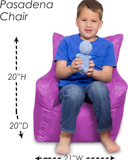 Posh Creations Bean Bag Structured Seat for Toddlers and Kids, Comfy Chair for Children, Pasadena, Purple - LeafyLoom