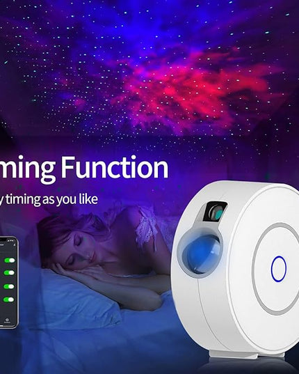 CHIGIH Smart Galaxy Star Projector,LED Starry Sky Night Light ,Nebula Ceiling Night Light App & Voice Controlled for Gaming Room,Bedroom,Home Theater,Camp Tent lightupforyouinCHIGIH