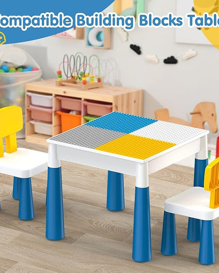 Arscniek 2Pcs Plastic Toddler Chair, Lightweight and Sturdy Kids Chair, 17" Height Little Seat Chairs for Home, Kindergarten, Playroom, Lawn, Beach, Indoor or Outdoor Use for Girls Boys Age 3-7 (Blue) - LeafyLoom