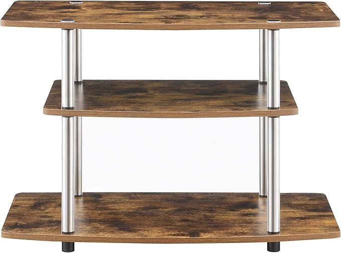 Convenience Concepts Designs2Go 3-Tier TV Stand, 31.5", Barnwood - LeafyLoom