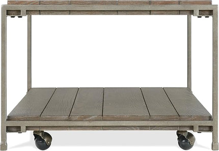 NicBex Coffee Table Wooden Coffee Table with Storage Rectangle Center Tables with Open Bottom Shelf and Casters Dining Table for Living Room, Dining Room, Office, and Bedroom,50" W, Gray - LeafyLoom
