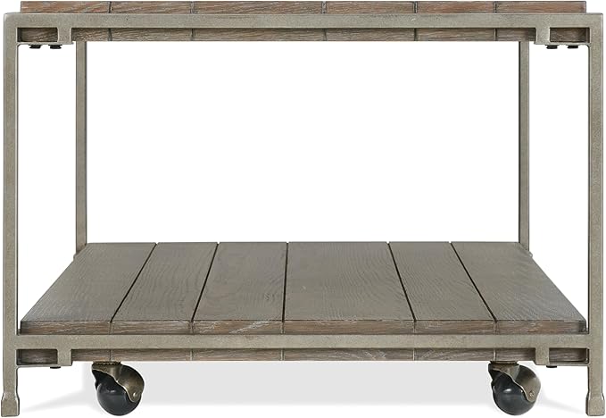 NicBex Coffee Table Wooden Coffee Table with Storage Rectangle Center Tables with Open Bottom Shelf and Casters Dining Table for Living Room, Dining Room, Office, and Bedroom,50" W, Gray - LeafyLoom