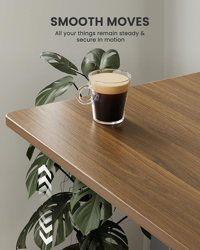 ErGear Height Adjustable Electric Standing Desk, 48 x 24 Inches Sit Stand up Desk, Memory Computer Home Office Desk (Espresso) - LeafyLoom
