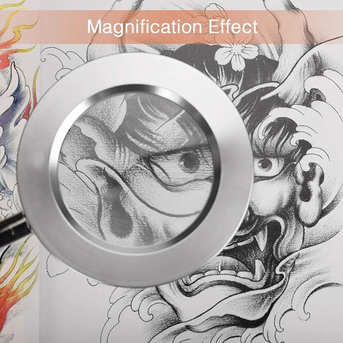 ATOMUS 2.5X Magnifying Lamp, LED USB Rechargeable Tattoo Beauty Magnifier Lamp with Metal Clip for Eyebrow Tattoo Manicure Eyelash Extension Read - LeafyLoom