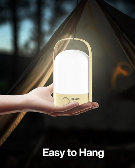 Table Lamp Rechargeable LED Desk Lamp Stepless Dimmer Bedside Table Lamp for Bedroom and Office, Portable Table Lamp for Outdoor & Camping, 360° Eye-Care Lighting & Portable Handle Long-Lasting - LeafyLoom