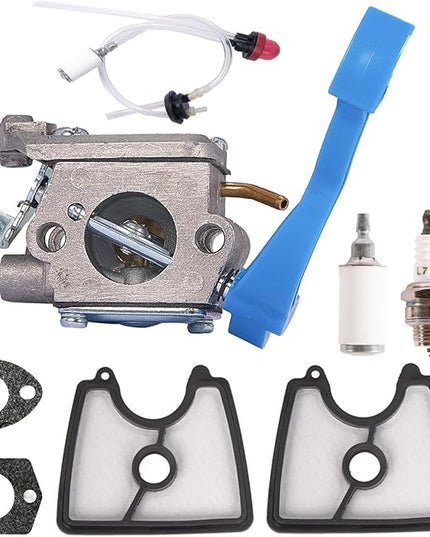 590460102 545081811 Carburetor for Husqvarna 125B 125BX 125BVX Leaf Blower Trimmer for Zama C1Q-W37 Carb 545 08 18-11 545112101 581798001 with Air Filter Fuel Line Kit - LeafyLoom