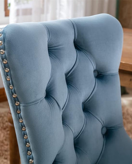 NicBex Haerin-SD-00113-LWJ Dining Chairs, 25.5"x19.7"x37.4", Light Blue - LeafyLoom