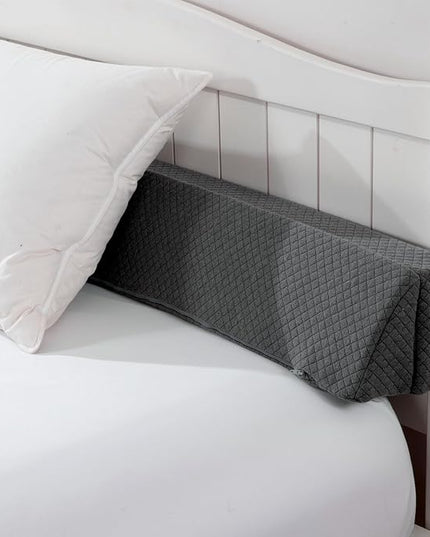 HOMBYS Wedge Pillow Headboard for Bed Gap,Foldable Bed Wedge Gap Filler Twin Size,Matterss Gap Filler,Multi Functional Bed Crack Pillow, Fill The Gap (0-7") Between Your Headboard and Mattress,Grey - LeafyLoom