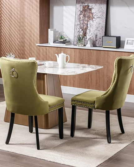 NicBex Haerin-SD-00101-LWJ Dining Chairs, 25.5"x19.7"x37.4", Olive Green - LeafyLoom