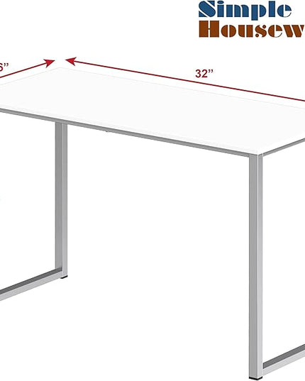 SHW Home Office 32-Inch Computer Desk, White - LeafyLoom