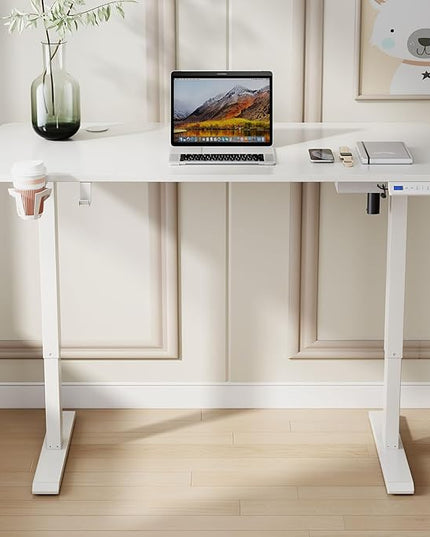 63'' x 24'' Electric Height Adjustable Stand up Desk Home Office Ergonomic Computer Workstation - LeafyLoom