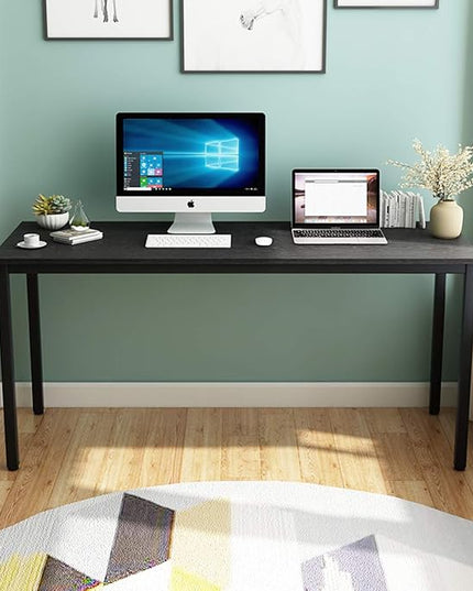 SogesGame YL-AC3-160VB-US8 Home Office Desks, X-Large, Black - LeafyLoom
