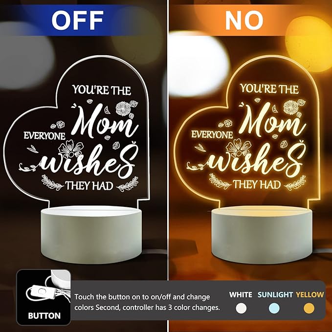 I Love My Mother-Best Mom Birthday Gifts from Daughter Son，Mom Birthday Gifts Night Light，Room Decoration Mom's Gifts - LeafyLoom