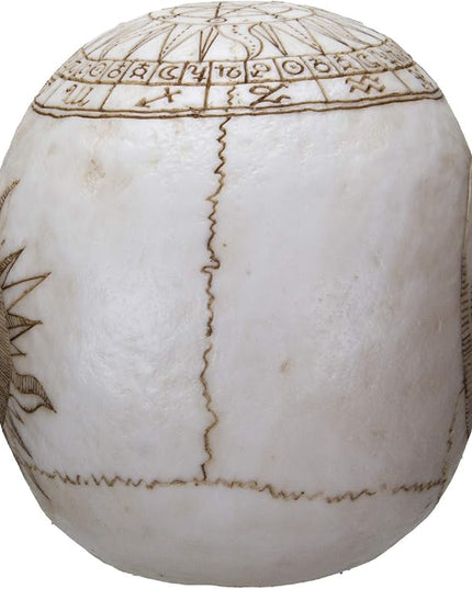 Pacific Giftware Astrology Skull Home Decor LED Lamp with Two USB Charging Ports, White - LeafyLoom