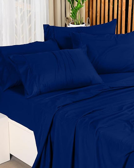 Utopia Bedding King Bed Sheets Set - 4 Piece Bedding - Brushed Microfiber - Shrinkage and Fade Resistant - Easy Care (King, Royal Blue) - LeafyLoom