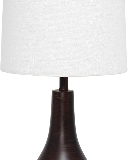 Simple Designs LT3303-RBZ Tear Drop Table Lamp, Restoration Bronze - LeafyLoom