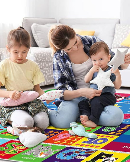 Baby Play Mat Kids Rug for Playroom, Floor Mat for Toddlers, Playtime Collection ABC, Numbers, Animals Educational Area Rugs for Kids Room Classroom ( 78.7X 59 Inch) - LeafyLoom