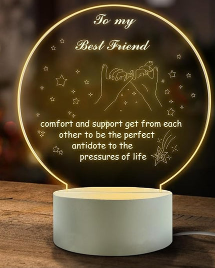 to My Friend Perfect Gifts ，Friend Birthday Gifts Night Light，Room Decoration Friend Gifts - LeafyLoom