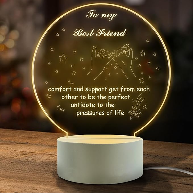 to My Friend Perfect Gifts ，Friend Birthday Gifts Night Light，Room Decoration Friend Gifts - LeafyLoom