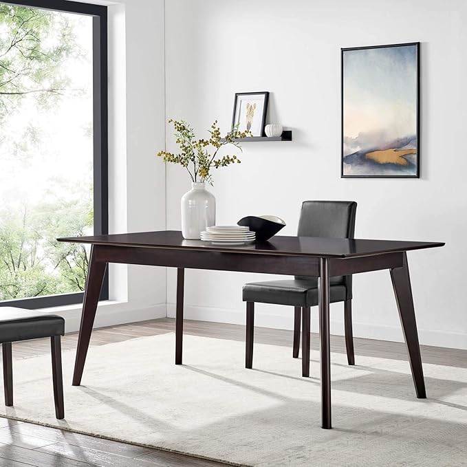 Modway Oracle 69" Rectangle Dining Table, Cappuccino - LeafyLoom