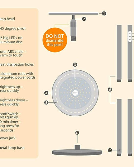 TROND Floor Lamp, 5000LM Super Bright Sky LED Modern Torchiere Standing Lamp, 3000K Warm White with 5-Level Dimmable, 71 in Tall Pole Light, 30-Minute Timer, Modular Rod, Wall Switch Compatible - LeafyLoom