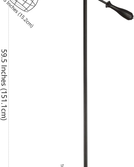 Safavieh FLL4061A Lighting Brice Industrial Black 60-inch (LED Bulb Included) Floor Lamp - LeafyLoom